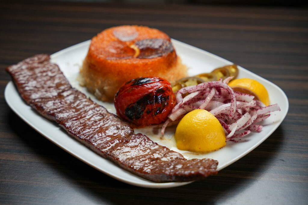 Khaghan Restaurant Beef barg Kebab