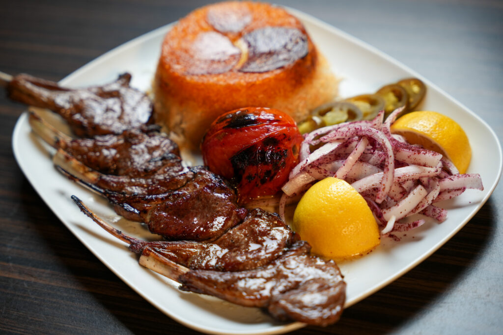 Khaghan Restaurant-Shandiz style lamb rack